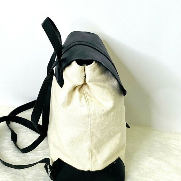 Deux Lux Women\'s OS One Size Canvas Backpack Off White Black NEW main image 10